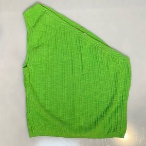 Free People Beach One Shoulder Cropped Knit Tank Size XS